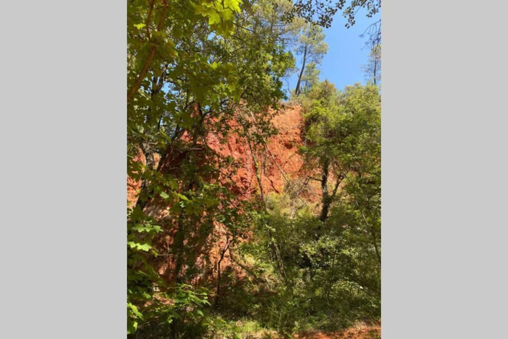 Eblouissant Appartement Au Calme D'Une Residence Avec Piscine Idealement Situe Au Pied Du Colorado Provencal Dans Le Prestigieux Luberon Rustrel Kültér fotó