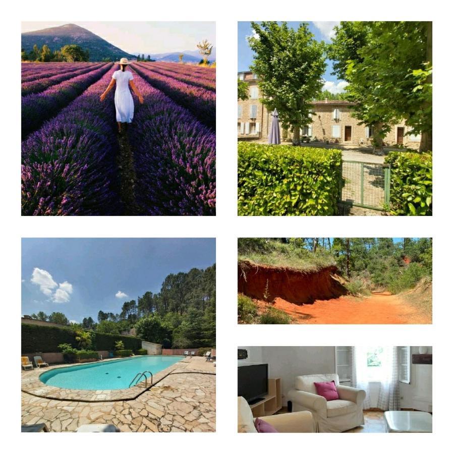 Eblouissant Appartement Au Calme D'Une Residence Avec Piscine Idealement Situe Au Pied Du Colorado Provencal Dans Le Prestigieux Luberon Rustrel Kültér fotó